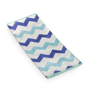 Premium Hand Towel - Blue Chevron